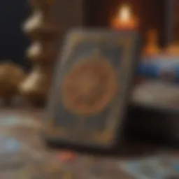 A colorful tarot deck displayed on a mystical background