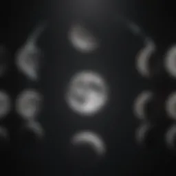 Artistic representation of the moon in various phases symbolizing different moon signs