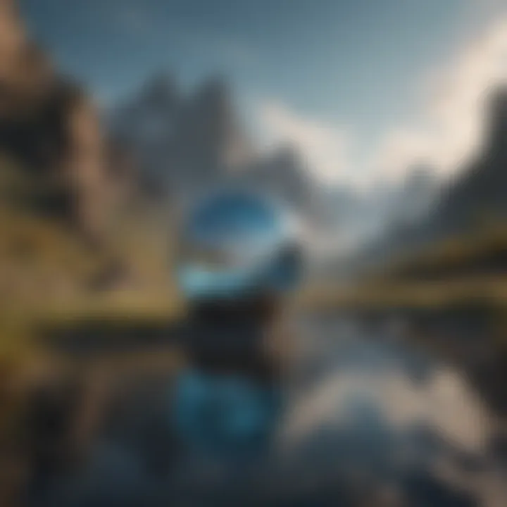An ethereal landscape illustrating the spiritual journey of an Aquarian individual.