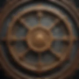 The intricate symbols of the zodiac wheel representing astrological signs
