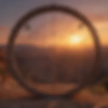 Astrology Meets Twilight An astrological chart overlaying a sunset scene, representing the connection between astrology and celestial phenomena.
