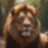 A radiant lion symbolizing Leo's fiery nature