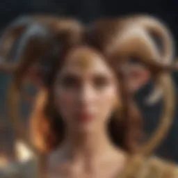 Symbolic representation of Aries zodiac sign