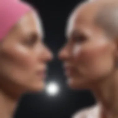 Navigating Cancer Relationships Two figures symbolizing Cancer's relationship dynamics