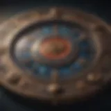 Astrological chart with zodiac symbols