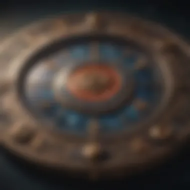 Astrological chart with zodiac symbols