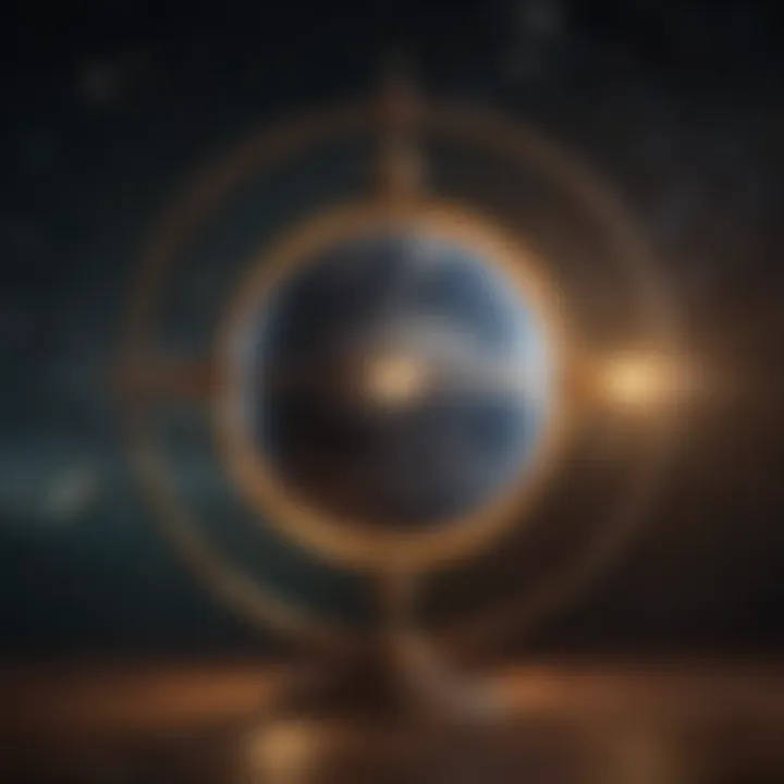 Celestial bodies in alignment representing astrological transits.
