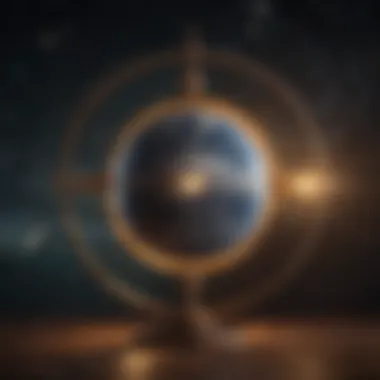 Celestial Alignment and Astrological Transits Celestial bodies in alignment representing astrological transits.