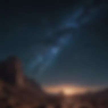 The Mystique of the Night Sky A serene depiction of the night sky filled with stars and planets.