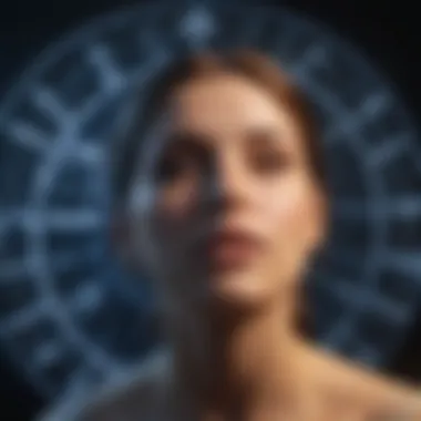 Self-Reflection Through Astrology Illustration of a person contemplating their astrological chart.