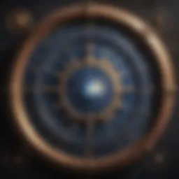 Astrological chart with celestial symbols