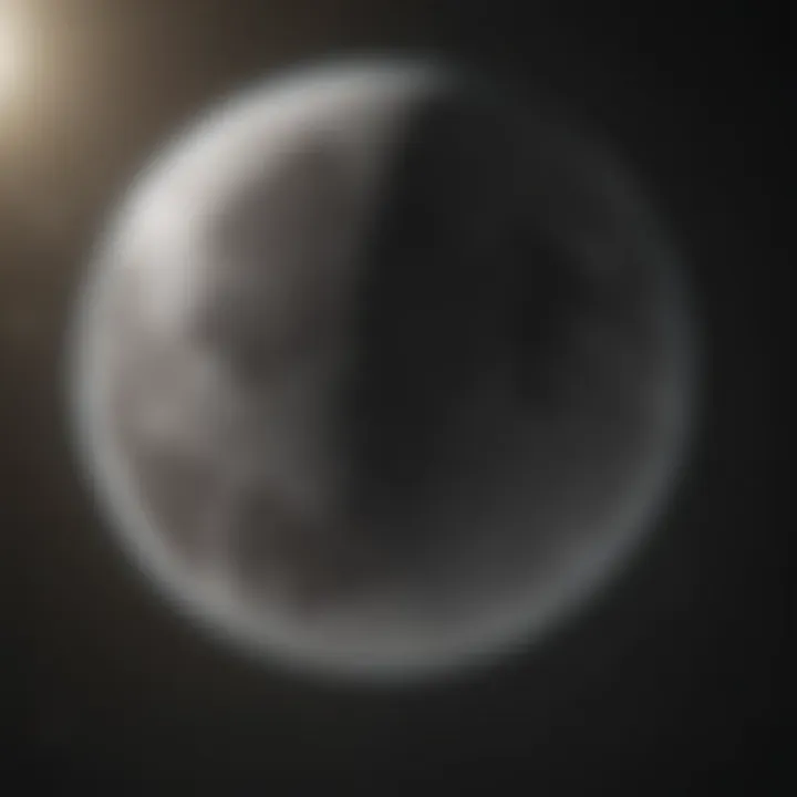 Celestial depiction of the moon phases