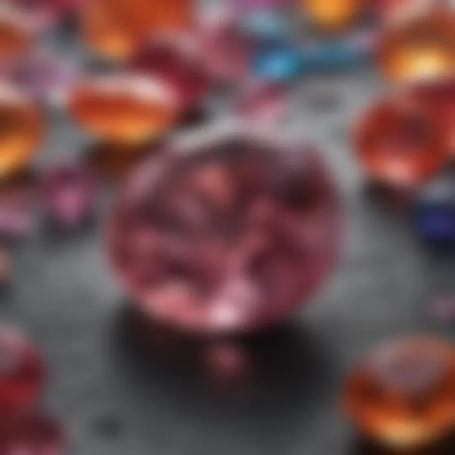 A close-up view of Cancer's birthstone, showcasing its vibrant colors