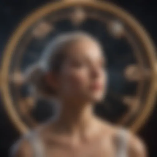 Astrological chart showcasing Cancer's position and aspects with other zodiac signs