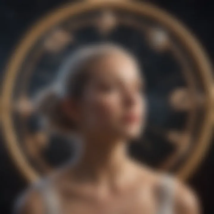 Astrological chart showcasing Cancer's position and aspects with other zodiac signs