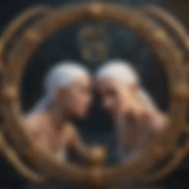 Two zodiac symbols intertwined, highlighting compatibility and connection