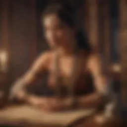An ancient manuscript detailing the origins of mantra chanting
