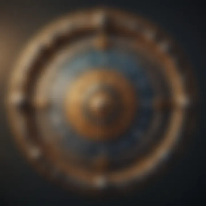 An astrological chart displaying zodiac signs and their placements
