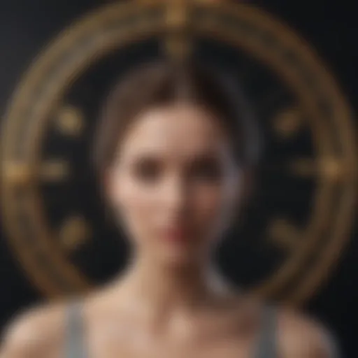 Astrological symbols of Virgo and Cancer intertwined