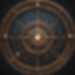 An artistic representation of a sidereal astrology chart with celestial symbols