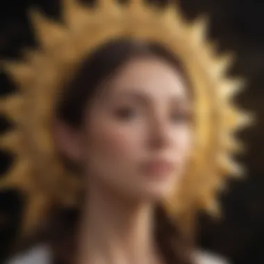 Exploring Personality Traits of Sun and Moon Signs Artistic representation of personality traits linked to Sun and Moon signs