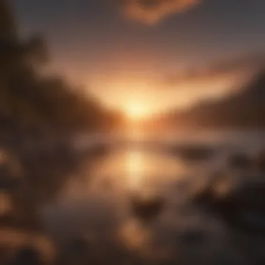 Psychological Effects of Twilight A serene landscape at sunset, symbolizing the emotional and psychological effects of twilight.