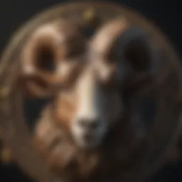 Symbol of Aries representing energy and leadership