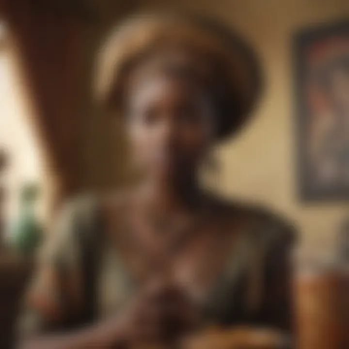 A collection of Afro Tarot decks displayed in an artistic arrangement, reflecting diversity.