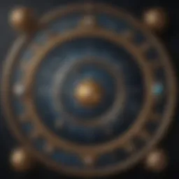 Astrology chart with celestial symbols