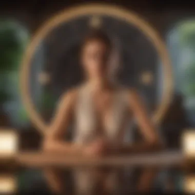 Meditation and Self-Reflection A serene setting depicting meditation and self-reflection inspired by astrology.