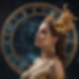 A celestial representation of the zodiac signs in a cosmic backdrop.