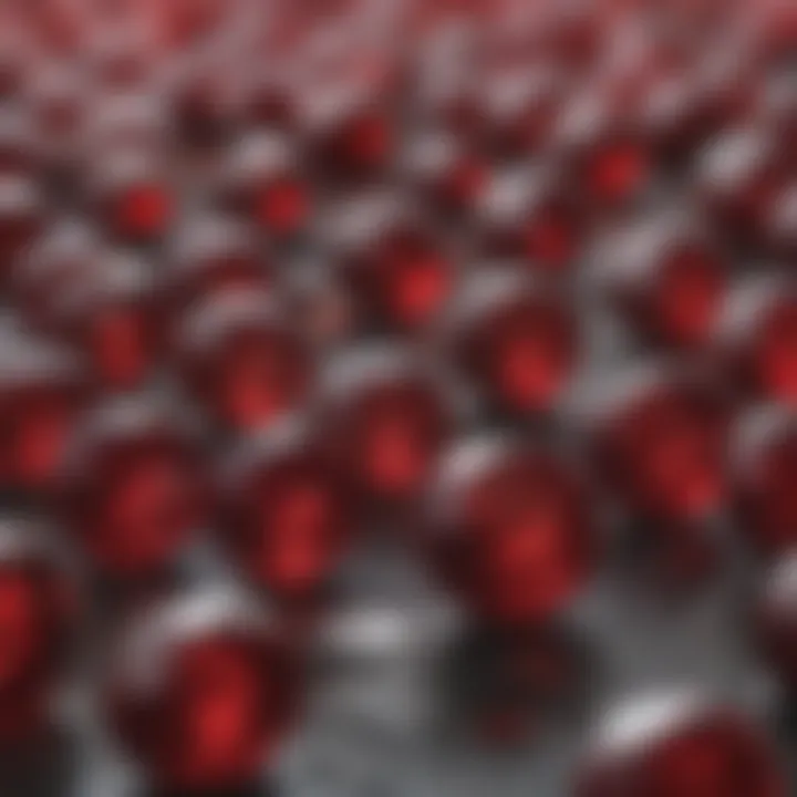 An array of garnet varieties showcasing different colors