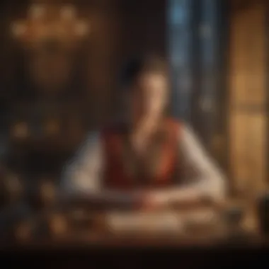 The Art of Tarot Reading A serene setting of a person engaging in a tarot reading session.