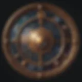 Celestial chart illustrating zodiac signs in alignment