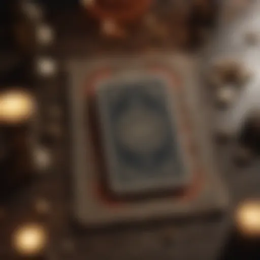 A captivating tarot card spread on a vintage table