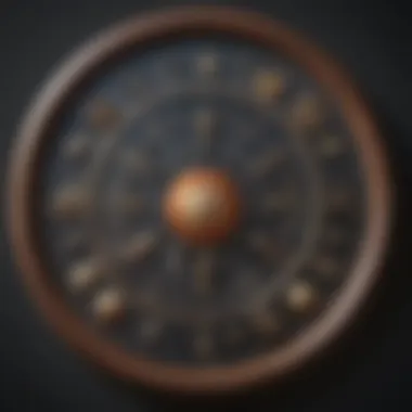 Artistic Representation of a Natal Chart Artistic representation of a natal chart filled with astrological symbols and signs.