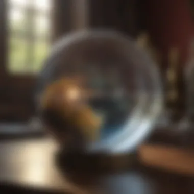 Crystal Ball Insights A mystical crystal ball revealing insights