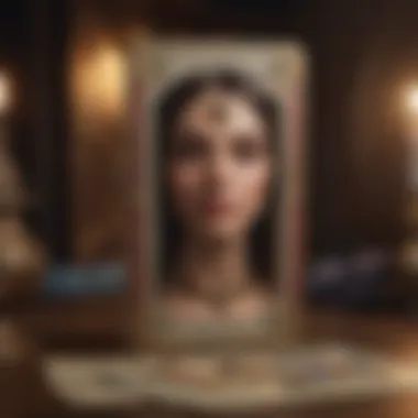 An open tarot card spread revealing insights