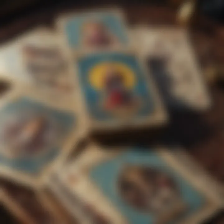 Close-up of the Major Arcana tarot cards