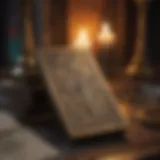 Tarot cards spread with mystical symbols