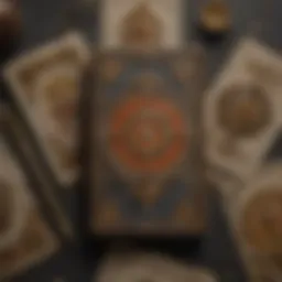 A detailed layout of tarot cards with mystical symbols reflecting their historical roots.