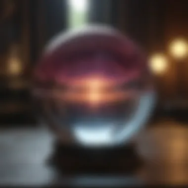 A serene crystal ball capturing various psychic energies