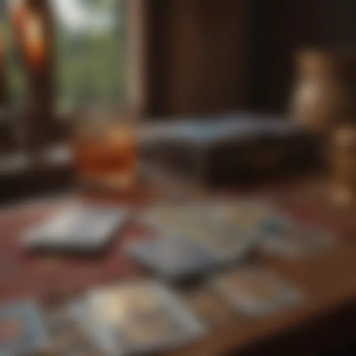 A serene setting for a tarot reading session