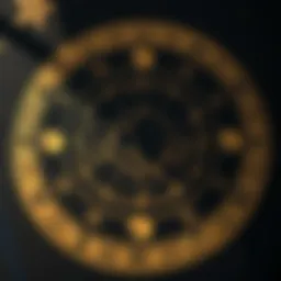 Celestial map highlighting moon signs