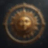 Celestial symbols representing moon and sun signs