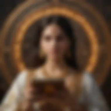 Embracing Astrology in the Digital Age Individual studying astrology on a digital device