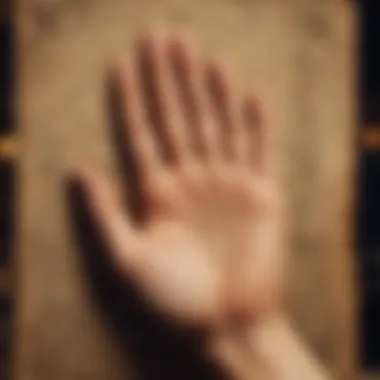 Ancient Palmistry Manuscript An ancient manuscript detailing palmistry techniques