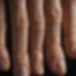 A close-up of palm lines showcasing their intricate patterns