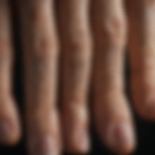 A close-up of palm lines showcasing their intricate patterns