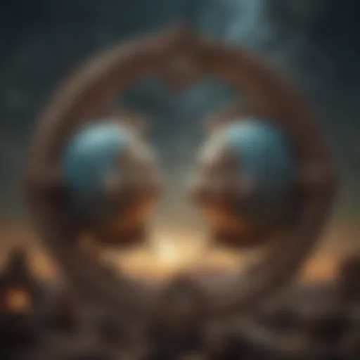 Celestial symbols representing Pisces and its compatibility with other zodiac signs